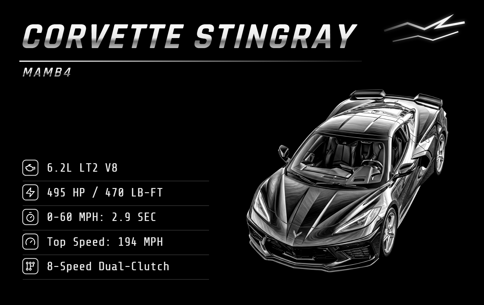 CORVETTE STINGRAY PhantomSlate for MAMB4